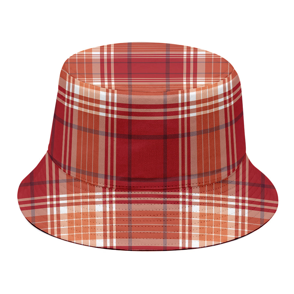 Western Tartan Pattern Print Bucket Hat