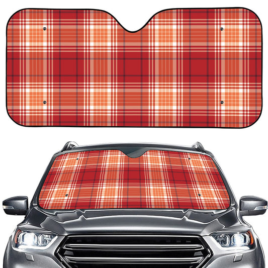 Western Tartan Pattern Print Car Windshield Sun Shade