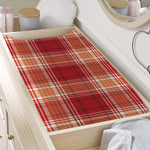 Western Tartan Pattern Print Changing Pad Cover