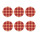 Western Tartan Pattern Print Coaster Set