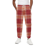 Western Tartan Pattern Print Cotton Pants