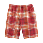 Western Tartan Pattern Print Cotton Shorts