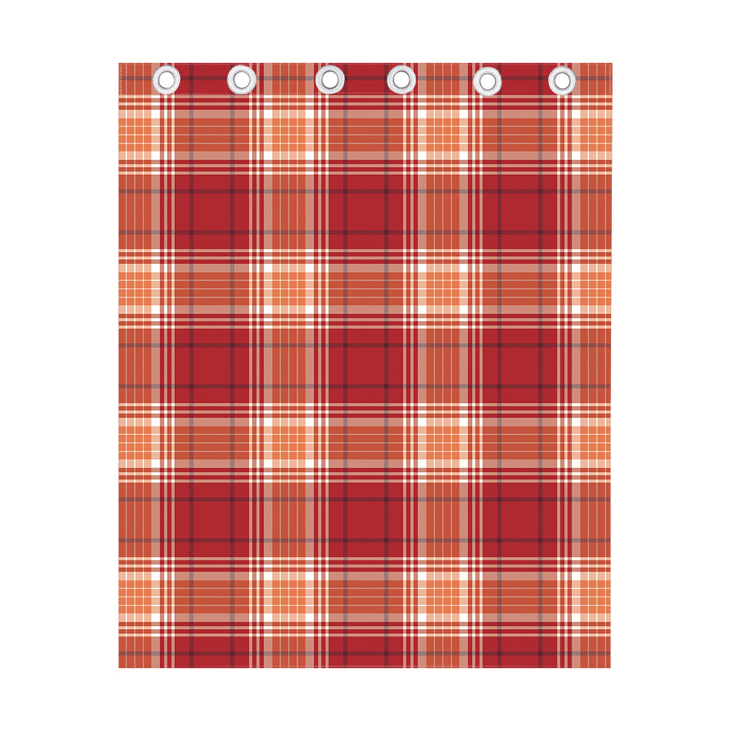 Western Tartan Pattern Print Curtain