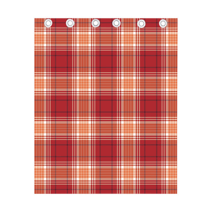 Western Tartan Pattern Print Curtain