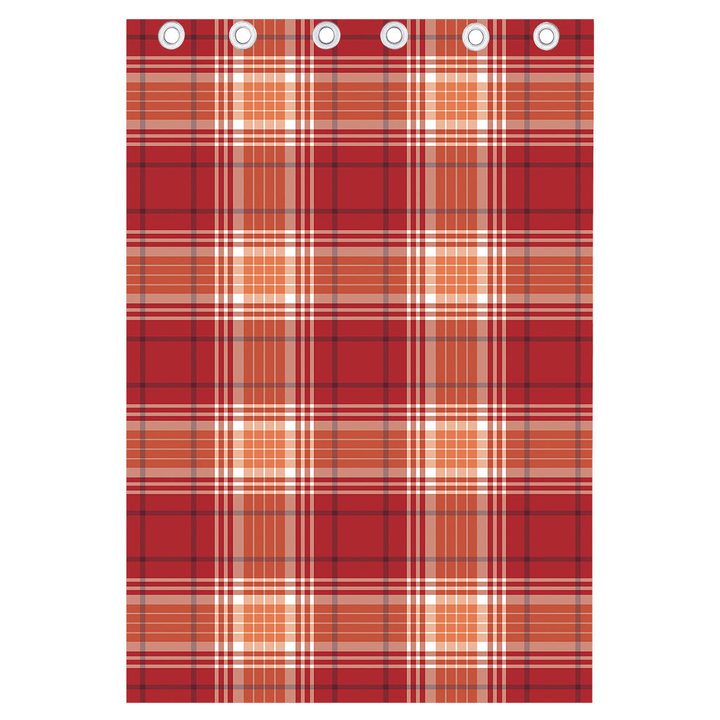 Western Tartan Pattern Print Curtain