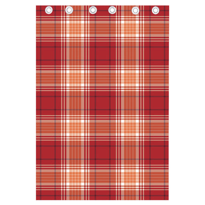 Western Tartan Pattern Print Curtain