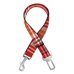 Western Tartan Pattern Print Dog Seat Belt
