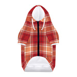 Western Tartan Pattern Print Dog Zip Up Hoodie