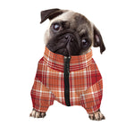 Western Tartan Pattern Print Dog Zip Up Jacket