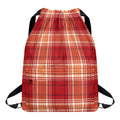 Western Tartan Pattern Print Drawstring Backpack