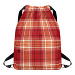 Western Tartan Pattern Print Drawstring Backpack