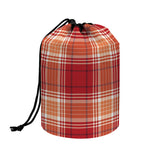 Western Tartan Pattern Print Drawstring Makeup Bag