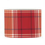 Western Tartan Pattern Print Drum Lamp Shade
