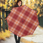Western Tartan Pattern Print Foldable Umbrella