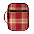 Western Tartan Pattern Print Front Pocket Bible Bag