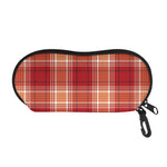 Western Tartan Pattern Print Glasses Case