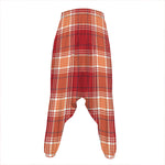 Western Tartan Pattern Print Hammer Pants