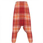 Western Tartan Pattern Print Hammer Pants