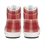 Western Tartan Pattern Print High Top Leather Sneakers