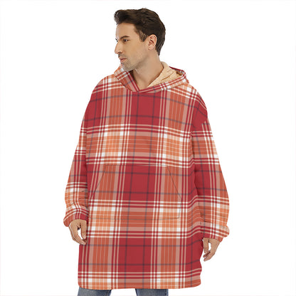 Western Tartan Pattern Print Hoodie Blanket