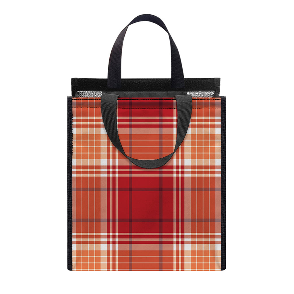 Western Tartan Pattern Print Insulated Lunch Tote
