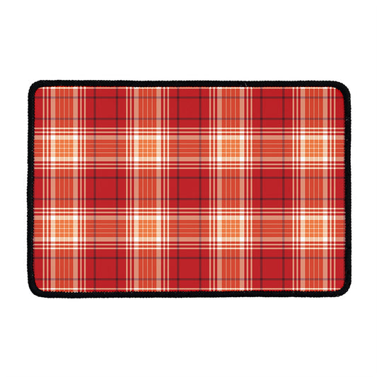 Western Tartan Pattern Print Kitchen Mat