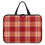 Western Tartan Pattern Print Laptop Sleeve With Handle