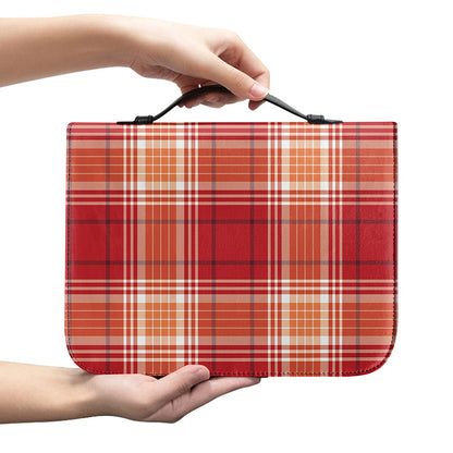 Western Tartan Pattern Print Leather Bible Cover
