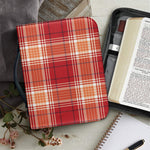 Western Tartan Pattern Print Leather Bible Cover