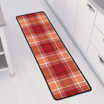 Western Tartan Pattern Print Long Kitchen Mat