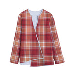 Western Tartan Pattern Print Long Sleeve Short Coat