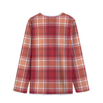 Western Tartan Pattern Print Long Sleeve Short Coat