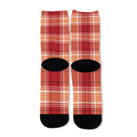 Western Tartan Pattern Print Long Socks