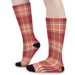 Western Tartan Pattern Print Long Socks