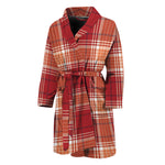Western Tartan Pattern Print Men's Bathrobe