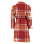 Western Tartan Pattern Print Men's Bathrobe