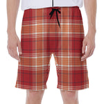 Western Tartan Pattern Print Men's Beach Shorts