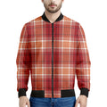 Western Tartan Pattern Print Men's Bomber Jacket