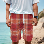 Western Tartan Pattern Print Men's Cargo Shorts