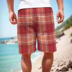 Western Tartan Pattern Print Men's Cargo Shorts