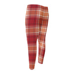 Western Tartan Pattern Print Men's Compression Pants