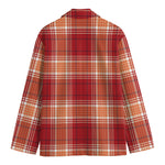 Western Tartan Pattern Print Men's Cotton Blazer