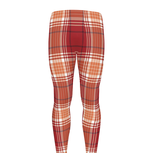 Western Tartan Pattern Print Men's leggings