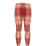 Western Tartan Pattern Print Men's leggings