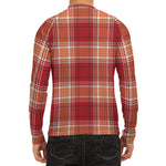 Western Tartan Pattern Print Men's Long Sleeve Rash Guard