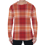 Western Tartan Pattern Print Men's Long Sleeve T-Shirt