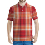 Western Tartan Pattern Print Men's Polo Shirt