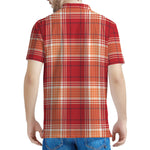 Western Tartan Pattern Print Men's Polo Shirt