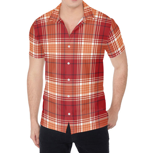 Western Tartan Pattern Print Men's Shirt