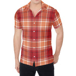 Western Tartan Pattern Print Men's Shirt